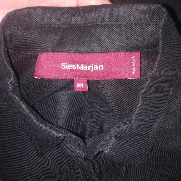 NWOT sz M/L Sies Marjan Black Dress shirt with Lace Back - Picture 8 of 8